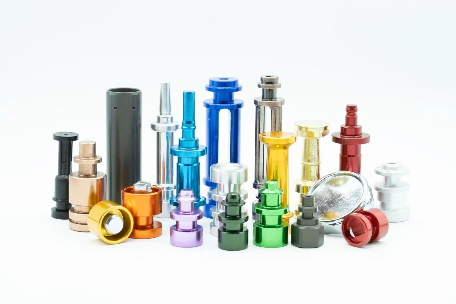 Colored pistons and components